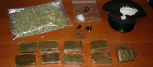La droga sequestrata dai carabinieri