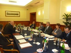 De Maio e Olmi in un momento dell'incontro con Fratelli d'Italia 