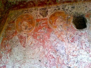 L'interno della grotta di San Salvatore a Vallerano