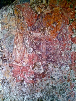 L'interno della grotta di San Salvatore a Vallerano