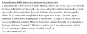 La notizia di Luciano ripresa da Notizie radicali