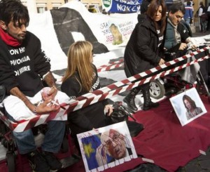 Stamina, la protesta choc a palazzo Chigi