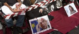 Stamina, la protesta choc a palazzo Chigi