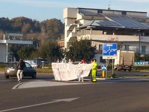 La manifestazione a Orte