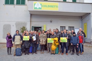 La delegazione di Coldiretti 