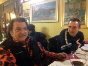 Gorgoni a pranzo in un ristorante di Viterbo 