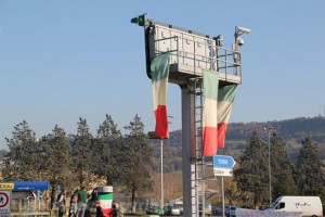 Il blocco al casello di Orte
