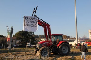 Il blocco al casello di Orte