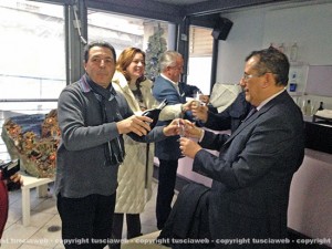 Giulio Marini ed Enrico Maria Contardo brindano