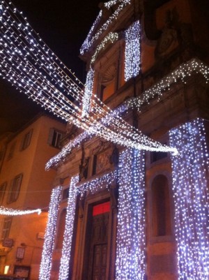 Le luminarie a via Marconi