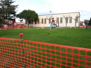 I lavori dei giardini pubblici di via Giulio Cesare