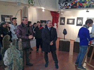 Marcello Meroi alla mostra dell'istituto F. Orioli