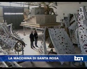 La macchina di santa Rosa al Tg1