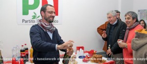 Andrea Egidi al brindisi Pd con Michelini e Delli Iaconi