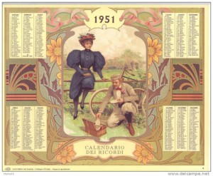 Un calendario del 1951