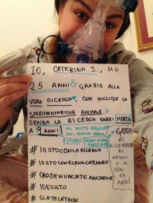 Caterina, la 25enne offesa per aver detto di essere viva grazie alla sperimentazione animale