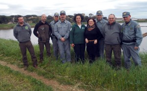 Il gruppo della forestale alle Saline di Tarquinia