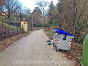 L'isola ecologica in strada Novepani