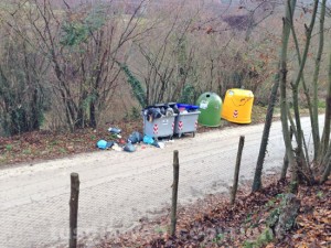 L'isola ecologica in strada Novepani