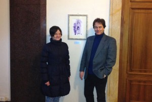 Francesco Bigiotti con l'artista