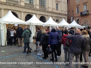 La fila a piazza del Teatro per le primarie del Pd