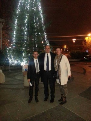 La viterbese Sara Turchetti con il presidente Nicola Zingaretti e il giornalista Marco Tosarello