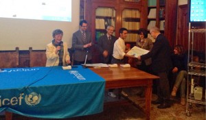 La presentazione del calendario Unicef 2014