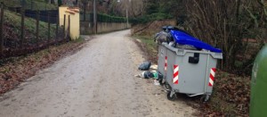 L'isola ecologica in strada Novepani