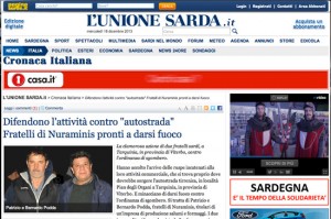 L'articolo sui fratelli Podda sull'Unione Sarda