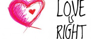 Il logo della manifestazione Love is right