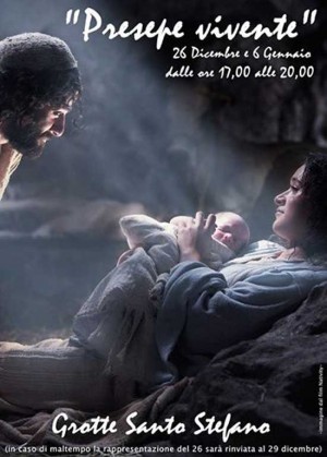 Grotte Santo Stefano - La locandina del presepe vivente