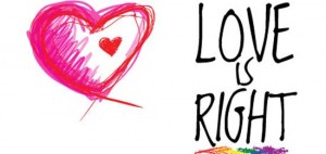 Il logo della manifestazione Love is right
