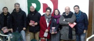 Un gruppo di giovani Pd a sostegno di Cuperlo