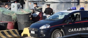 I carabinieri al porto di Civitavecchia
