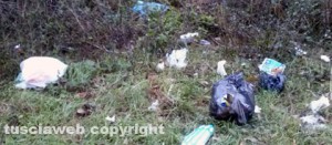 L'immondizia al parco dei Cimini