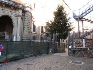 I lavori per la realizzazione dell'ascensore al Buratti