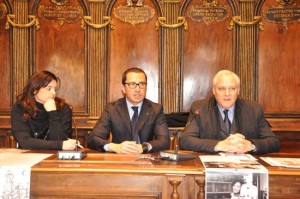 Micaela Rotelli, Andrea De Simone e Roberto Staccini alla presentazione del calendario