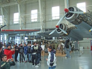 Gli studenti all'aeromuseo di Bracciano 