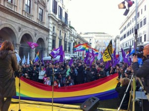 La manifestazione di Roma “Love is Right”