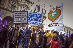 La manifestazione di Roma “Love is Right”