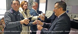 Giulio Marini ed Enrico Maria Contardo brindano