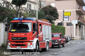 I vigili del fuoco sul posto