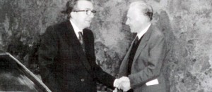Giulio Andreotti con il rettore Scarascia Mugnozza