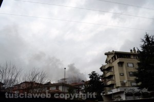 Capranica - Il palazzo in fiamme