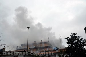 Capranica - Il palazzo in fiamme