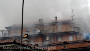 Capranica - Il palazzo in fiamme