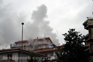 Capranica - Il palazzo in fiamme