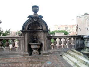 La fontana nel cortile di palazzo dei Priori