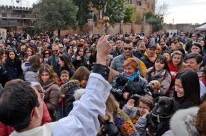 La manifestazione in piazza per Sant'Antonio abate