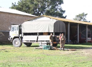 I militari sul luogo dell'incidente